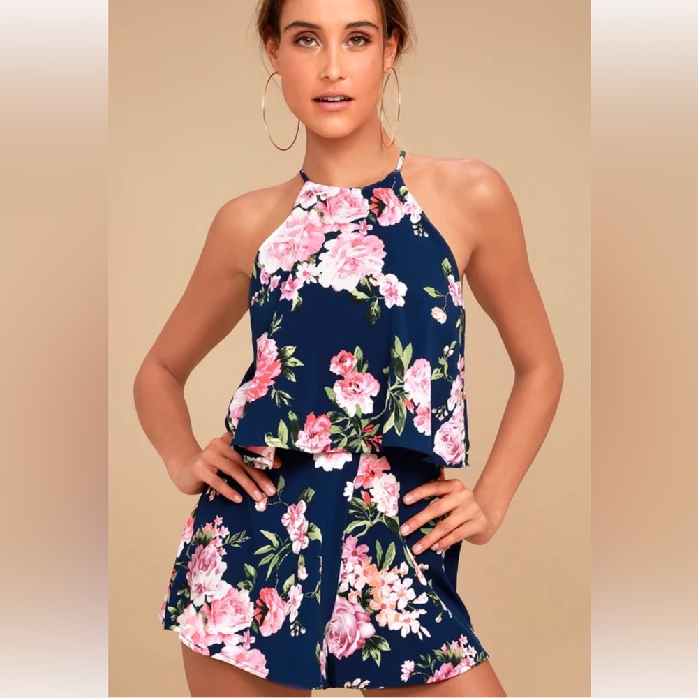 Lulus I’m the garden floral romper